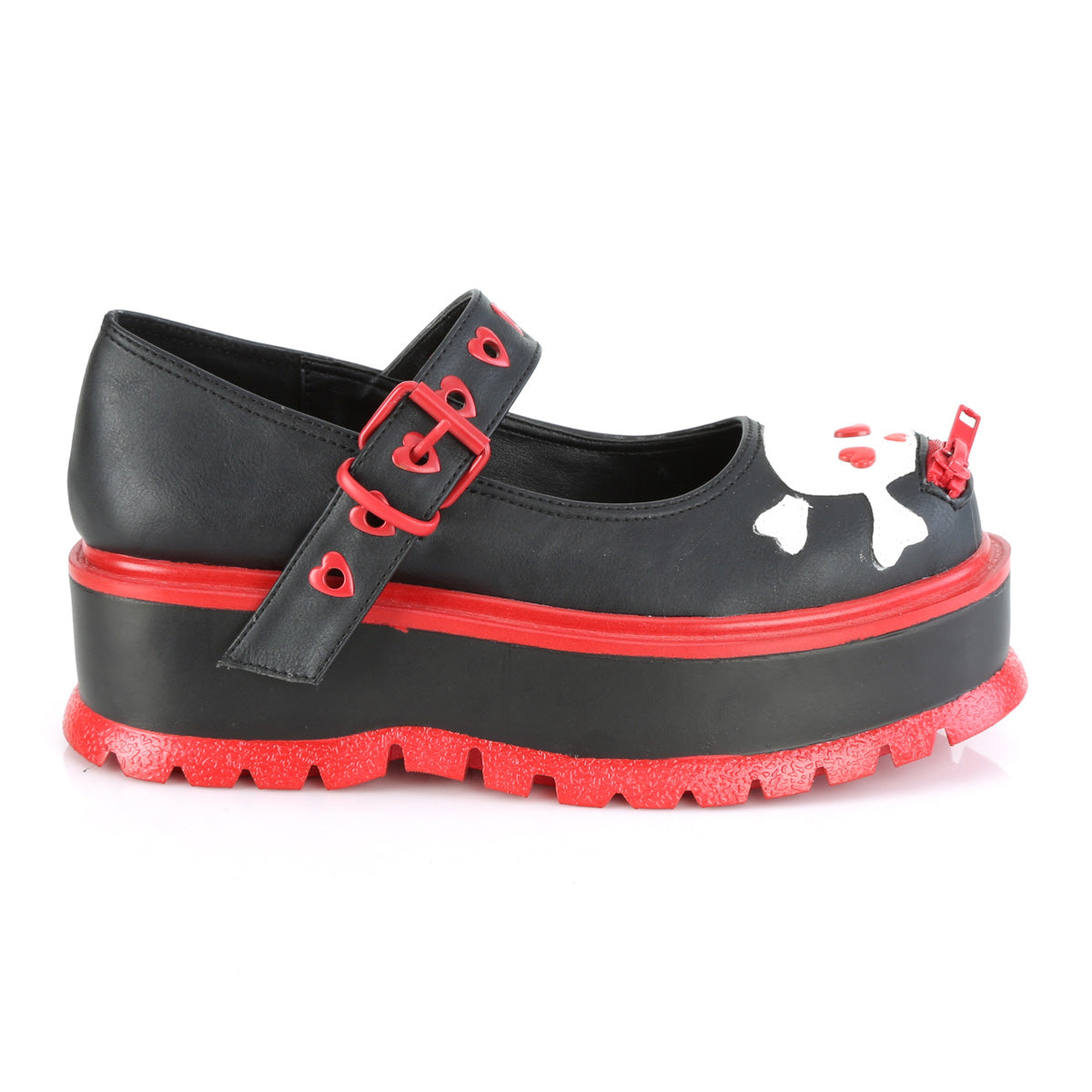 DemoniaCult Zapatillas SLACKER-27 Blk Leather Vegan