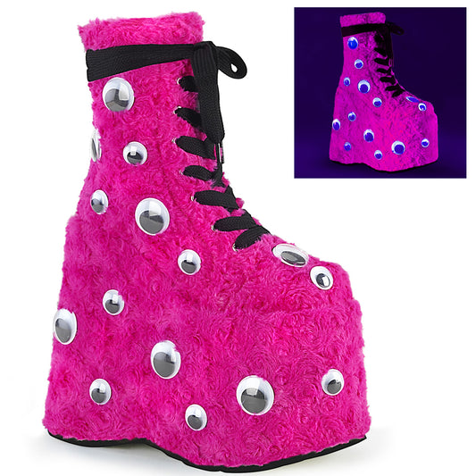 DemoniaCult Botas de mujer SLAY-206 H. Pink Fur
