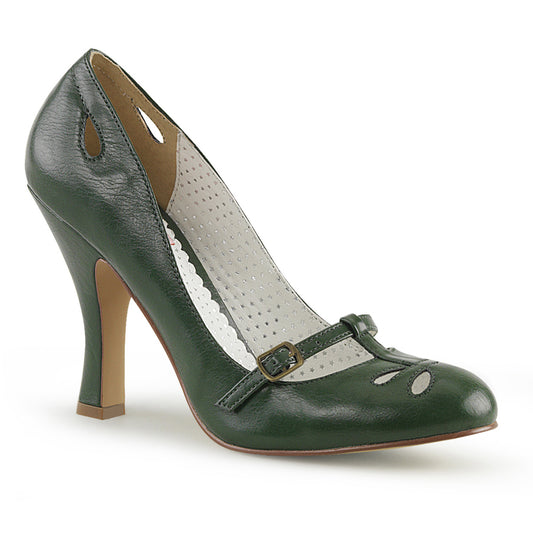 Pin Up Couture Bombas para mujer SMITTEN-20 Forest Forest Faux Cuero