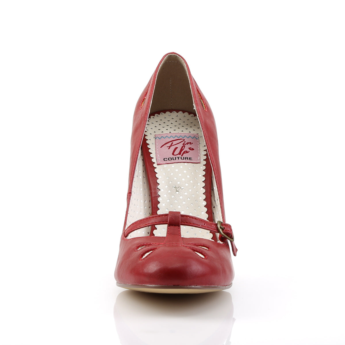 Pin Up Couture Bombas para mujer SMITTEN-20 piel sintética roja