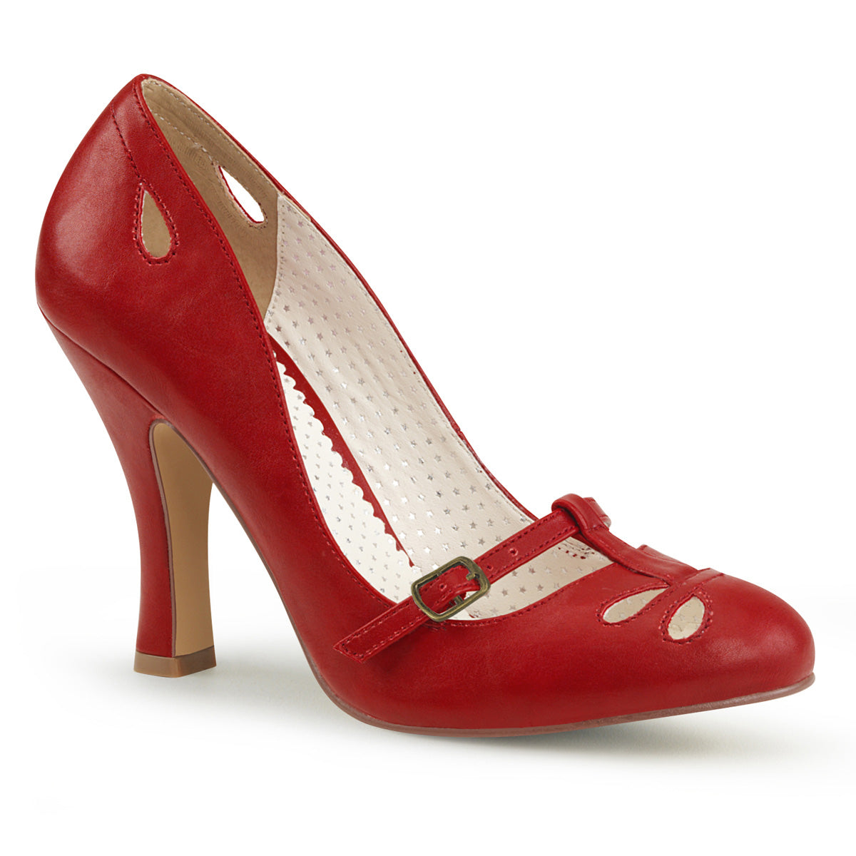 Pin Up Couture Bombas para mujer SMITTEN-20 piel sintética roja