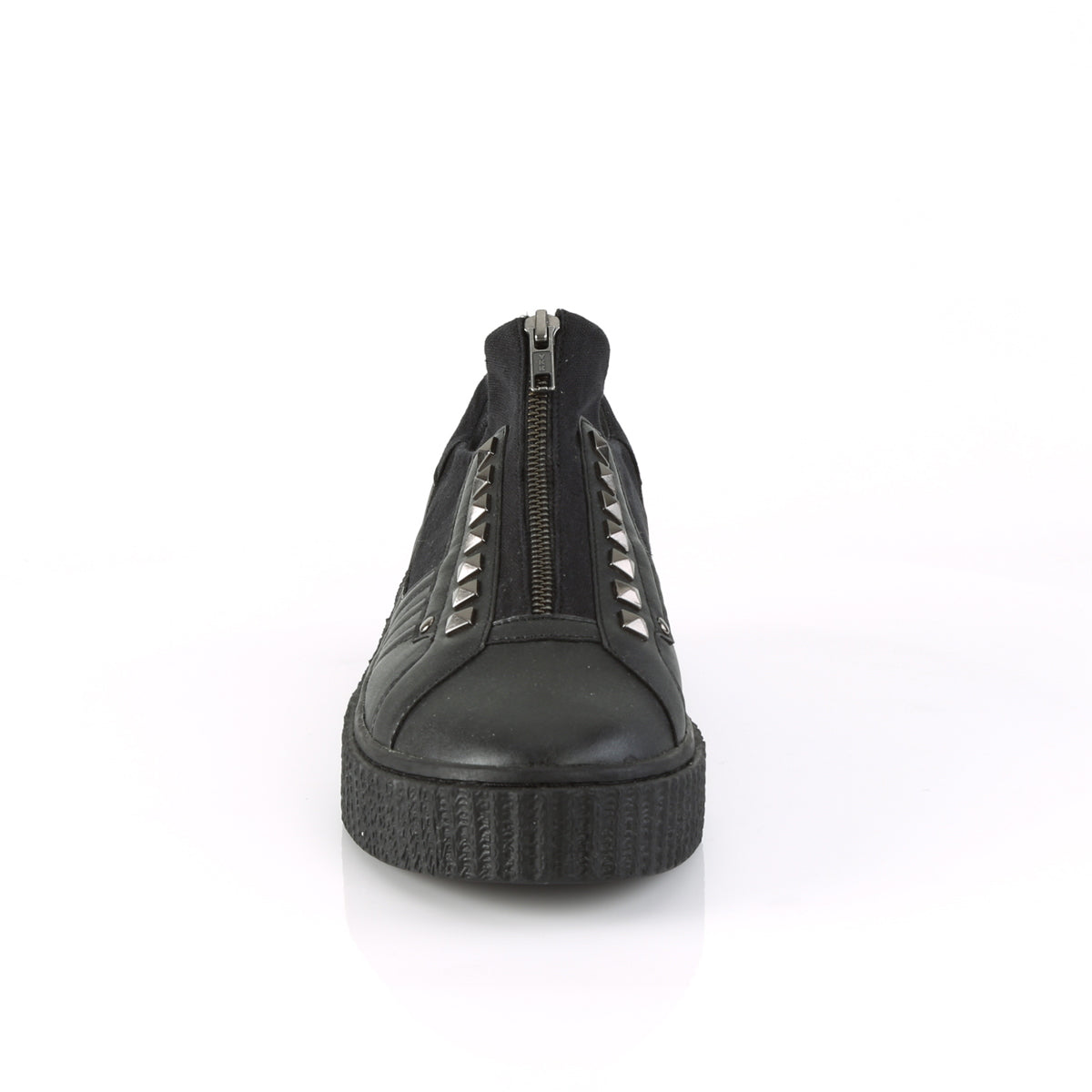 DemoniaCult Zapato bajo para hombre SNEEKER-125 BLK Canvas-Blk PU