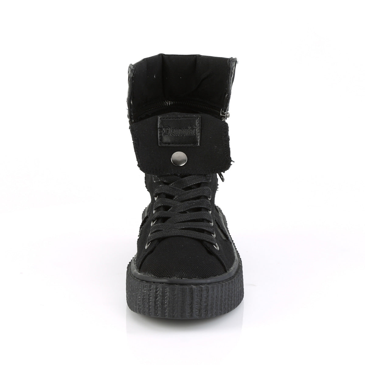 DemoniaCult Botines para hombre SNEEKER-270 BLK lienzo