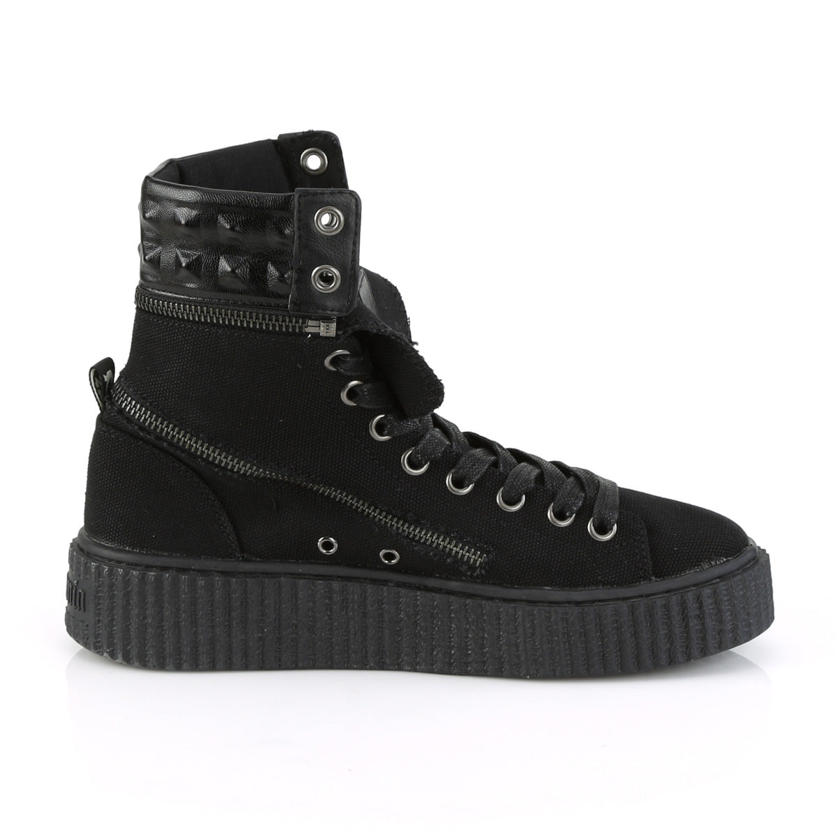 DemoniaCult Botines para hombre SNEEKER-270 BLK lienzo