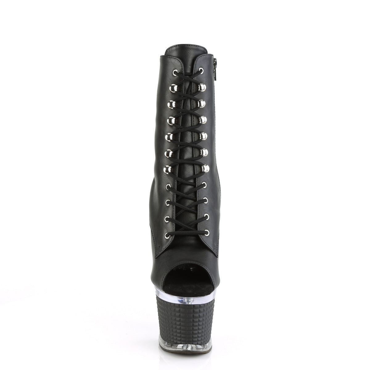 Pleaser Ankle Boots SPECTATOR-1021 Blk Faux Leather/Clr-Blk Matte