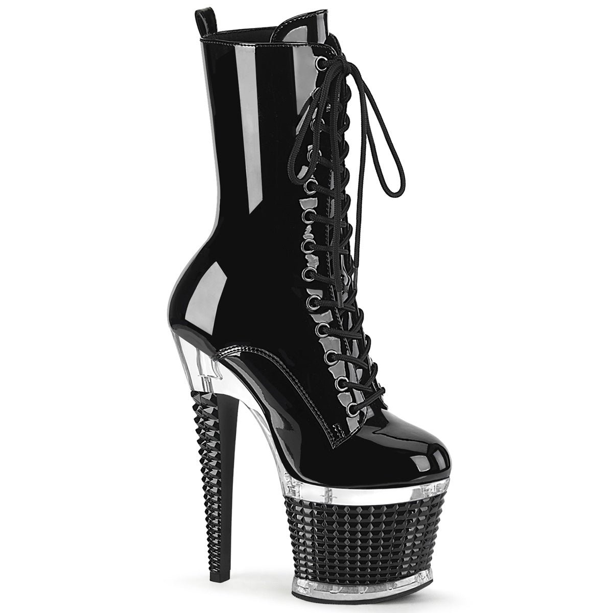 Pleaser Ankle Boots SPECTATOR-1040 Blk Pat/Clr-Blk