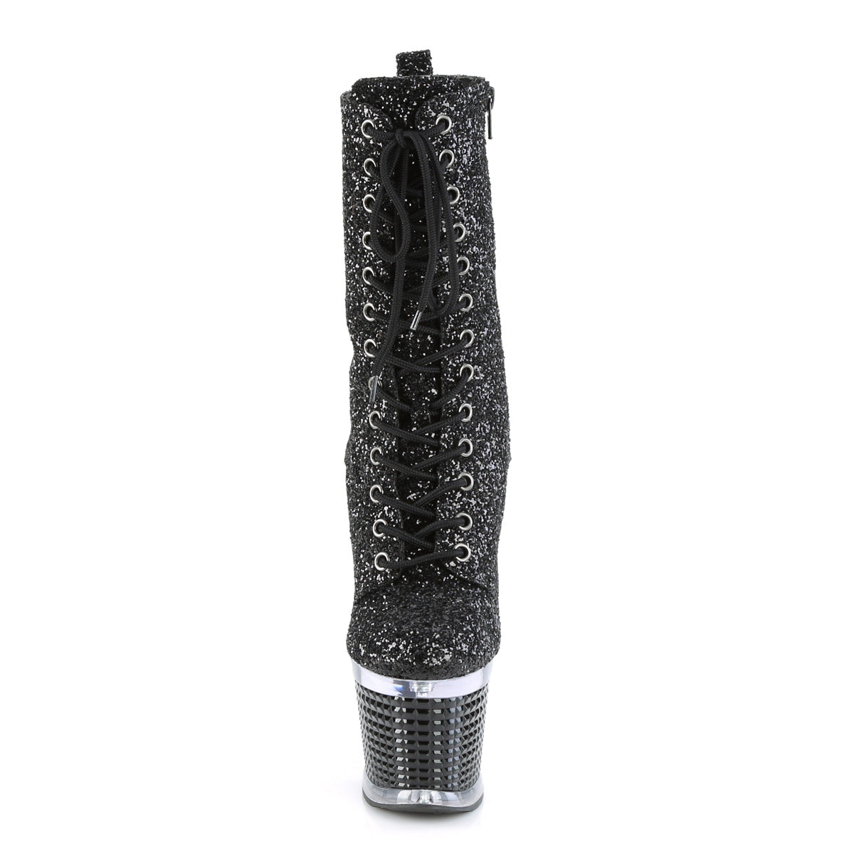 Pleaser Ankle Boots SPECTATOR-1040G Blk Glitter/Clr-Blk