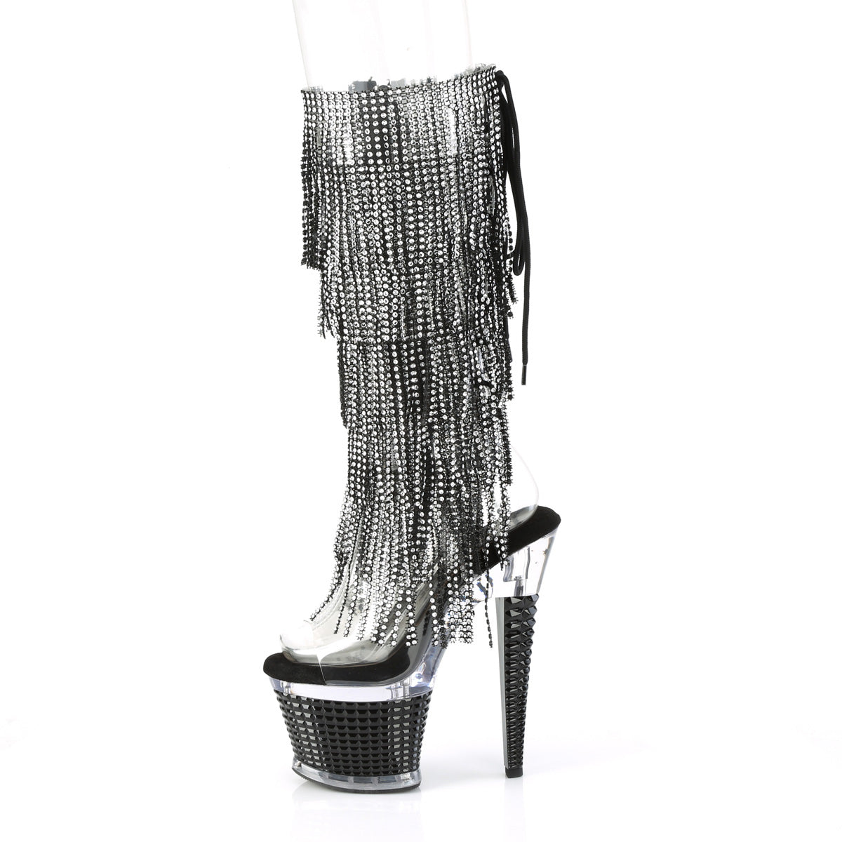 Pleaser Ankle Boots SPECTATOR-2017RSF Clr-Blk/Clr-Blk