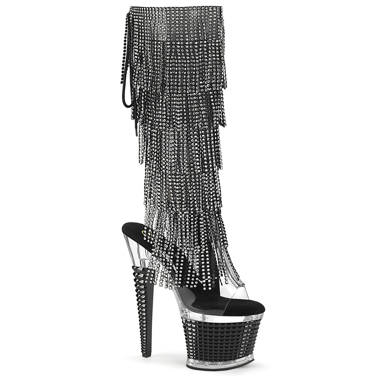 Pleaser Ankle Boots SPECTATOR-2017RSF Clr-Blk/Clr-Blk