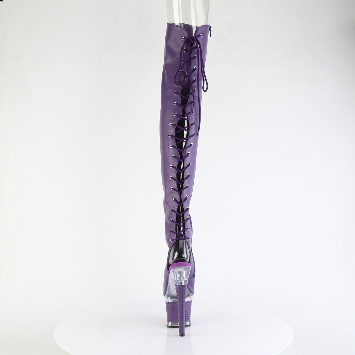 Pleaser Women's Platform Shoes SPECTATOR-3030 Purple Faux Leather/Clr-Purple Matt