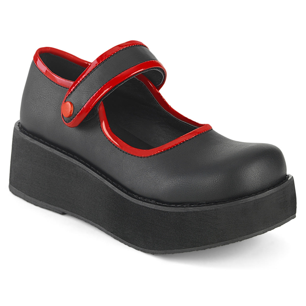 DemoniaCult Zapatillas SPRITE-01 BLK de cuero vegano