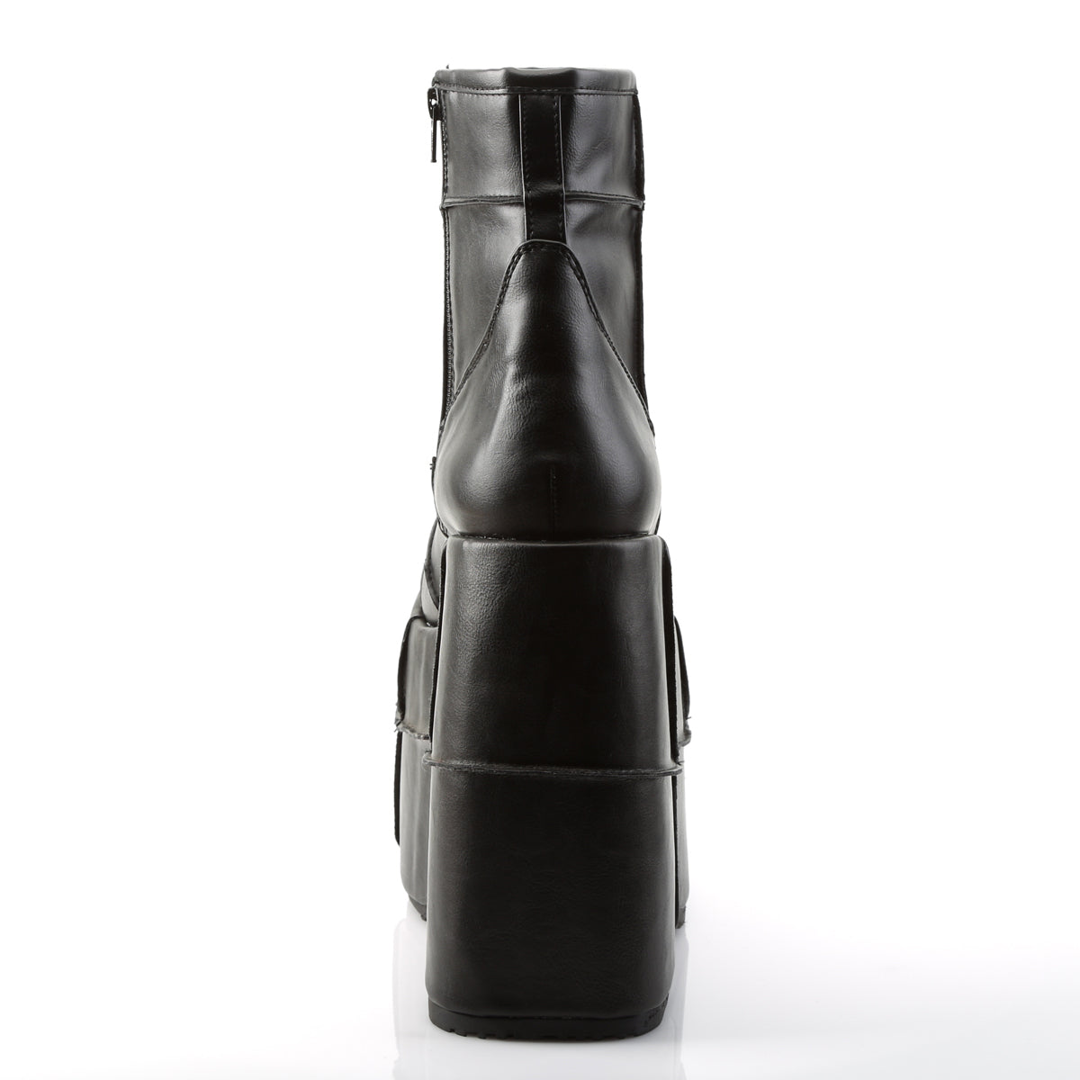 DemoniaCult Botas para hombre STACK-201 BLK de cuero vegano