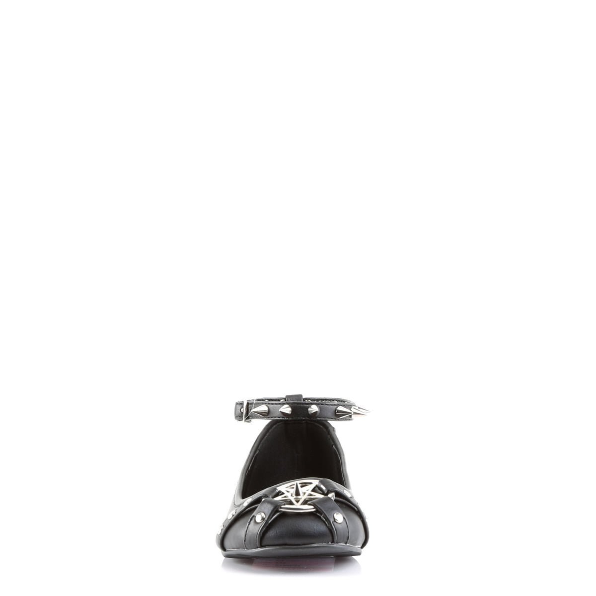 DemoniaCult Zapato bajo para mujer STAR-23 Blk Leather Vegan