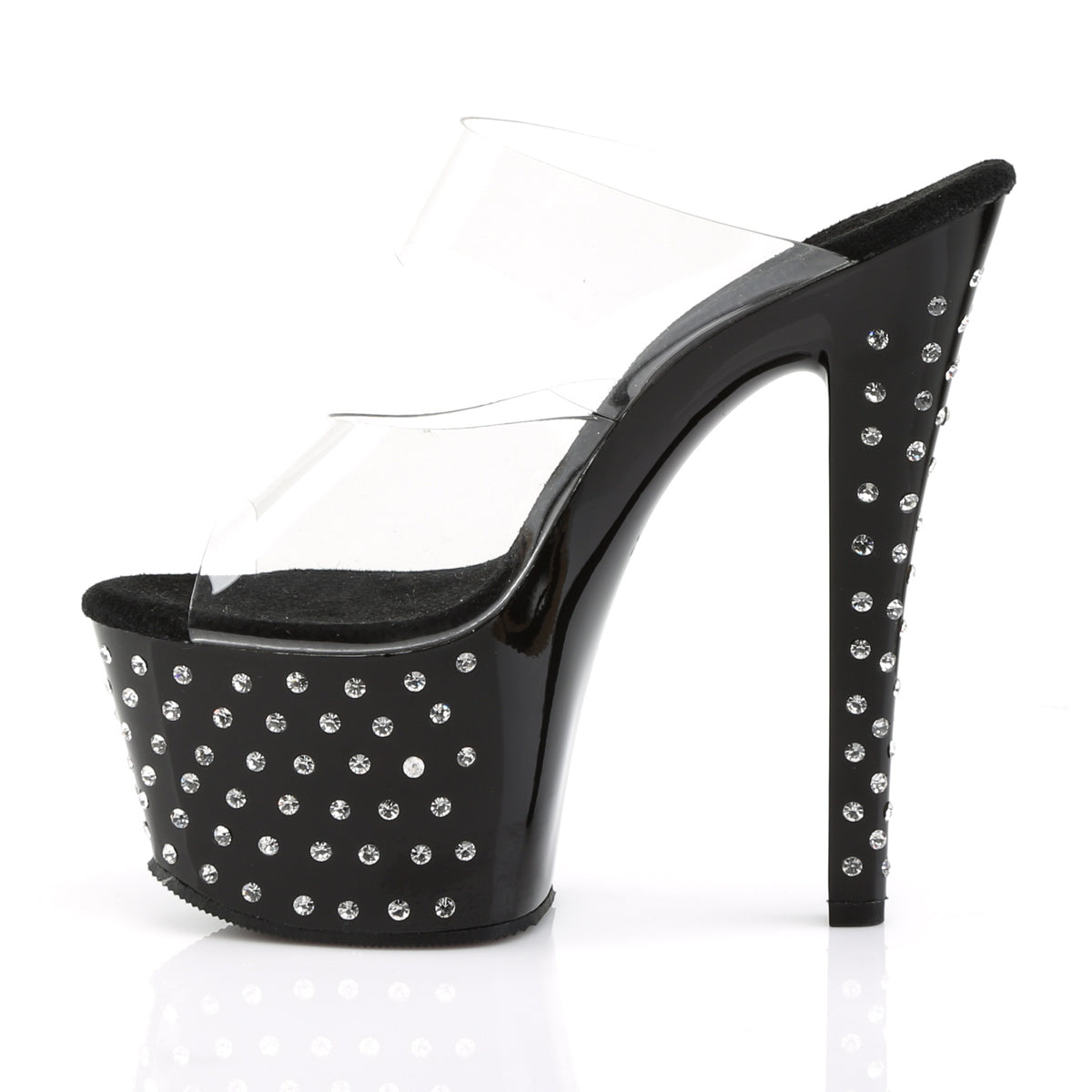 Pleaser Womens Sandals STARDUST-702 Clr/Blk