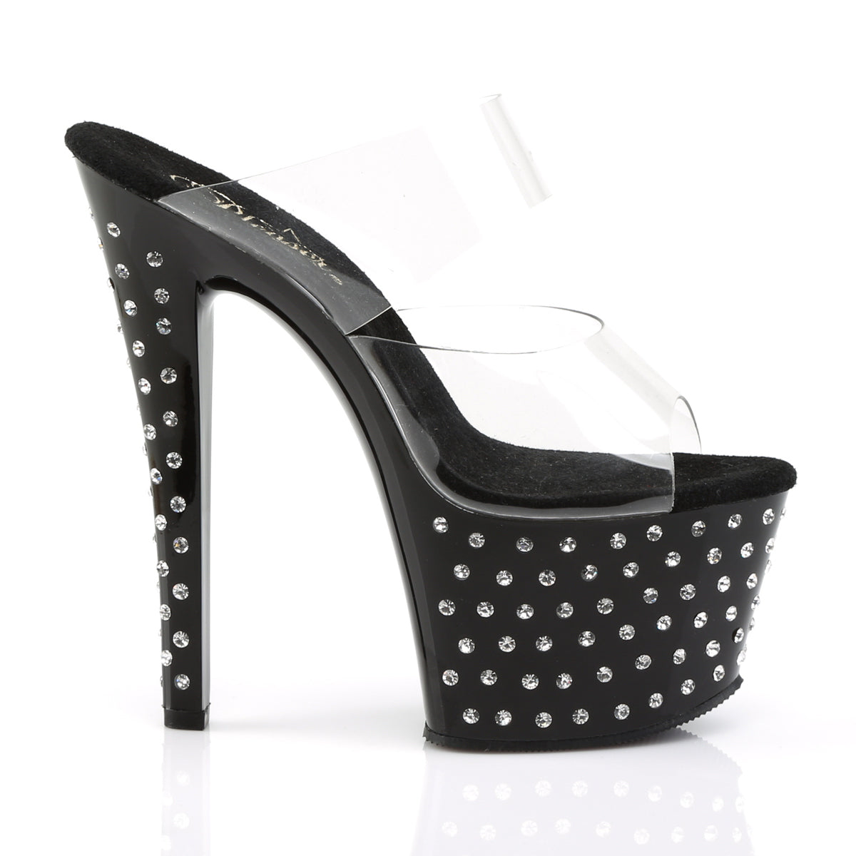 Pleaser Womens Sandals STARDUST-702 Clr/Blk