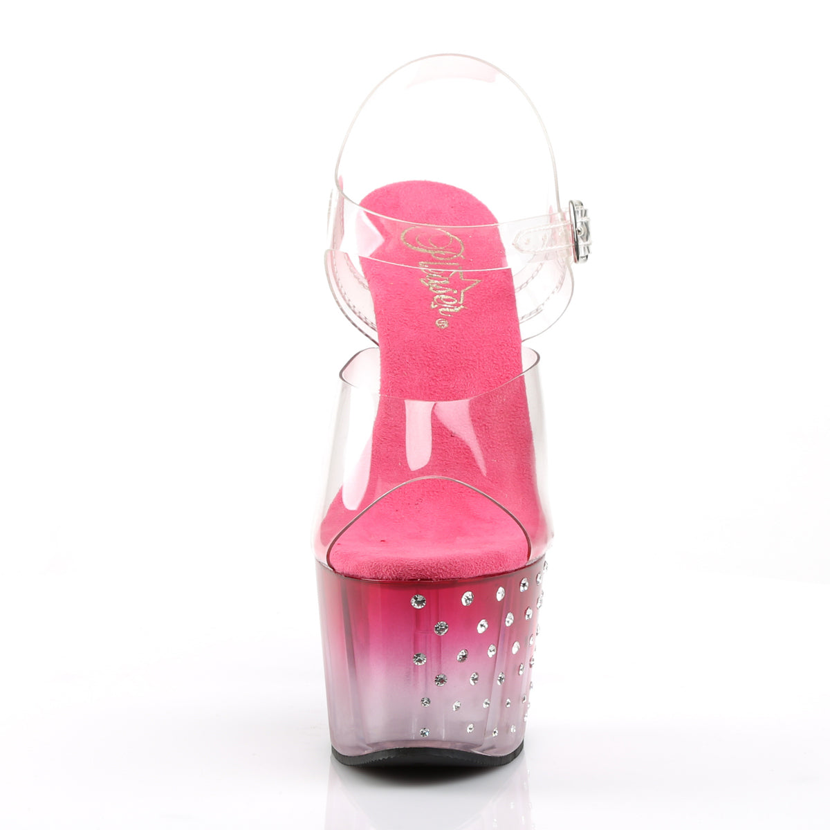 Pleaser Sandalias para mujer STARDUST-708t clr / rosa-clr