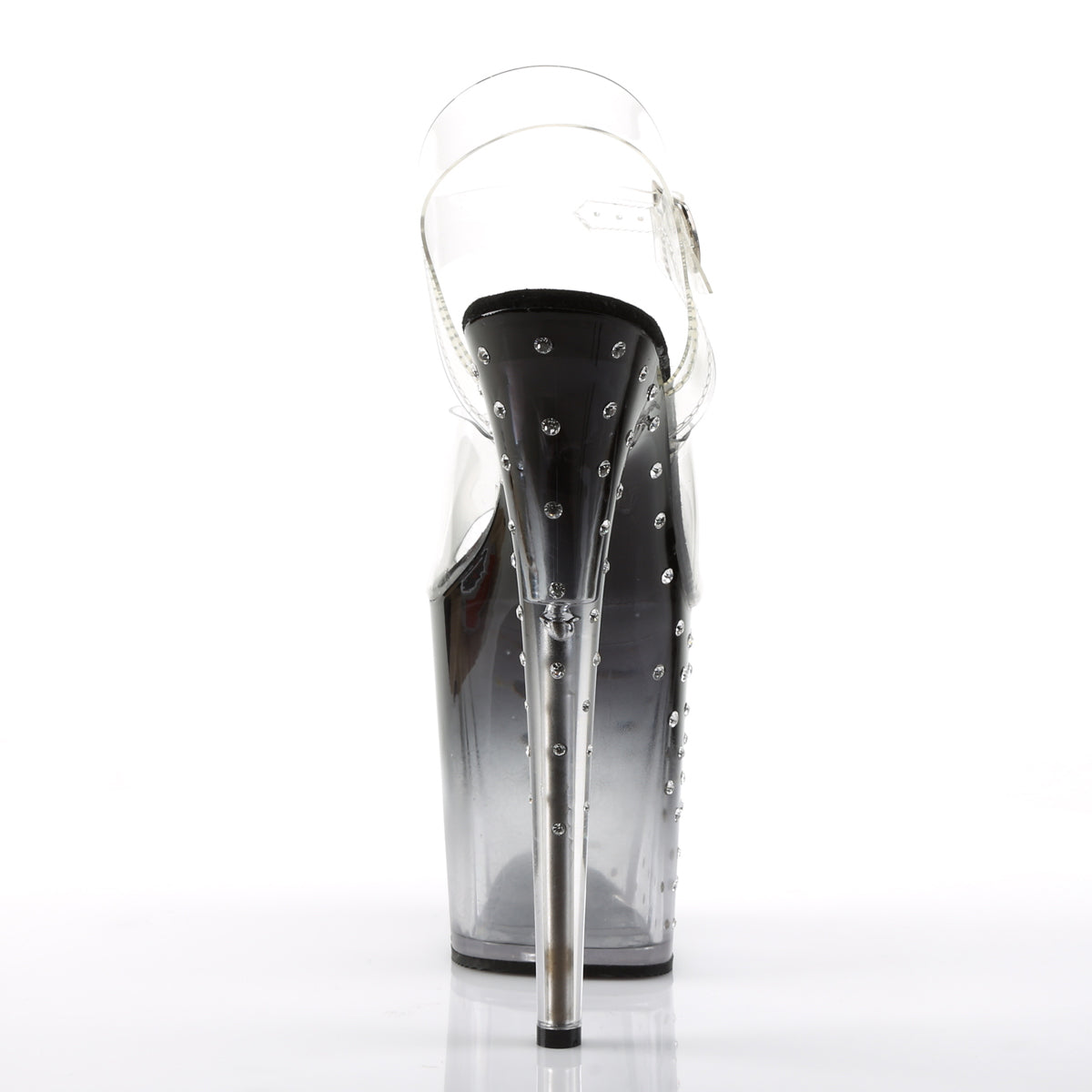 Pleaser Sandalias para mujer STARDUST-808T CLR / BLK-CLR