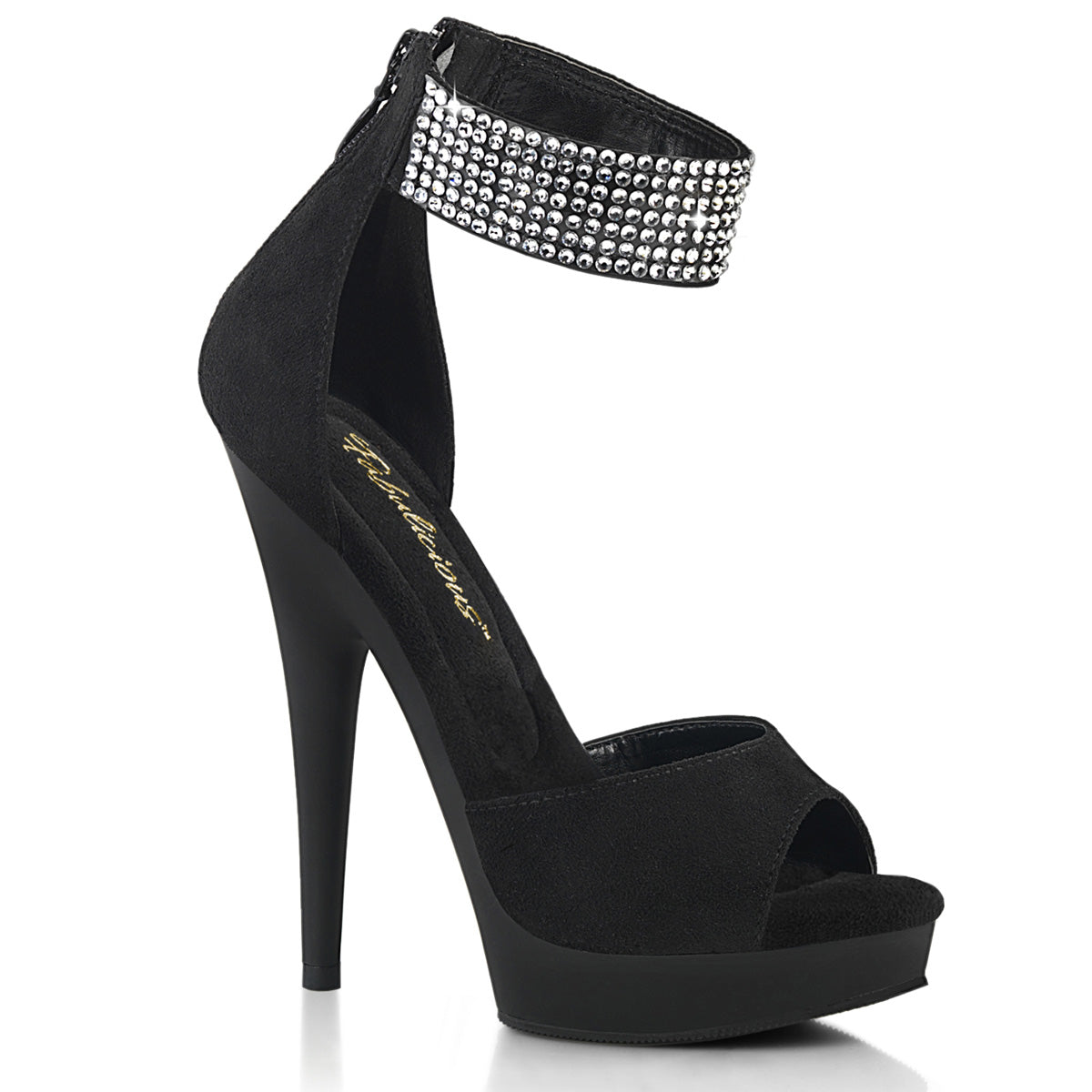 Fabulicious Zapatillas SULTRY-625 Blk Faux Suede / Blk Mate