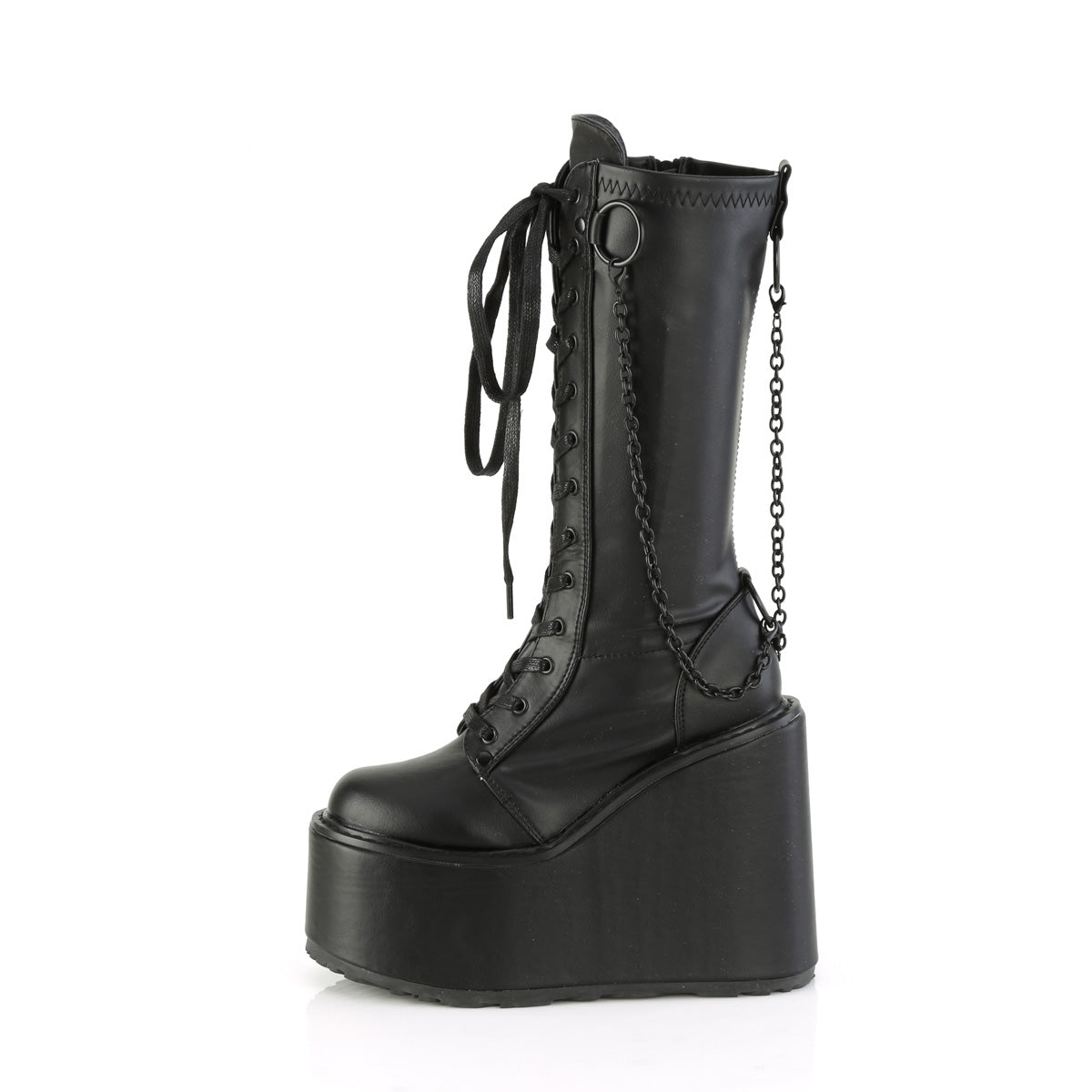 DemoniaCult Botas SWING-150 BLK STRING VEGAN PUERO