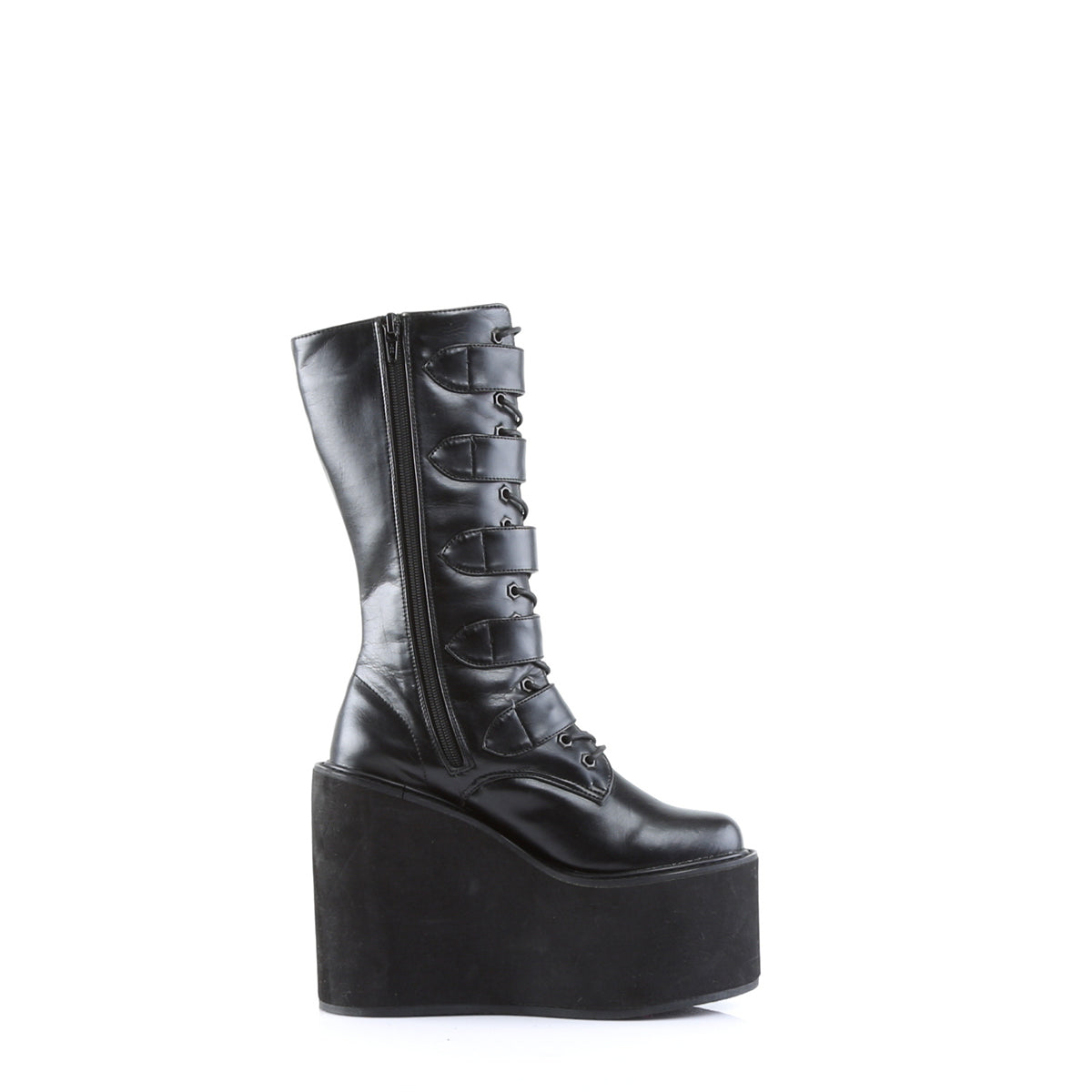 DemoniaCult Botas de mujer SWING-220 BLK LOOO VEGANO