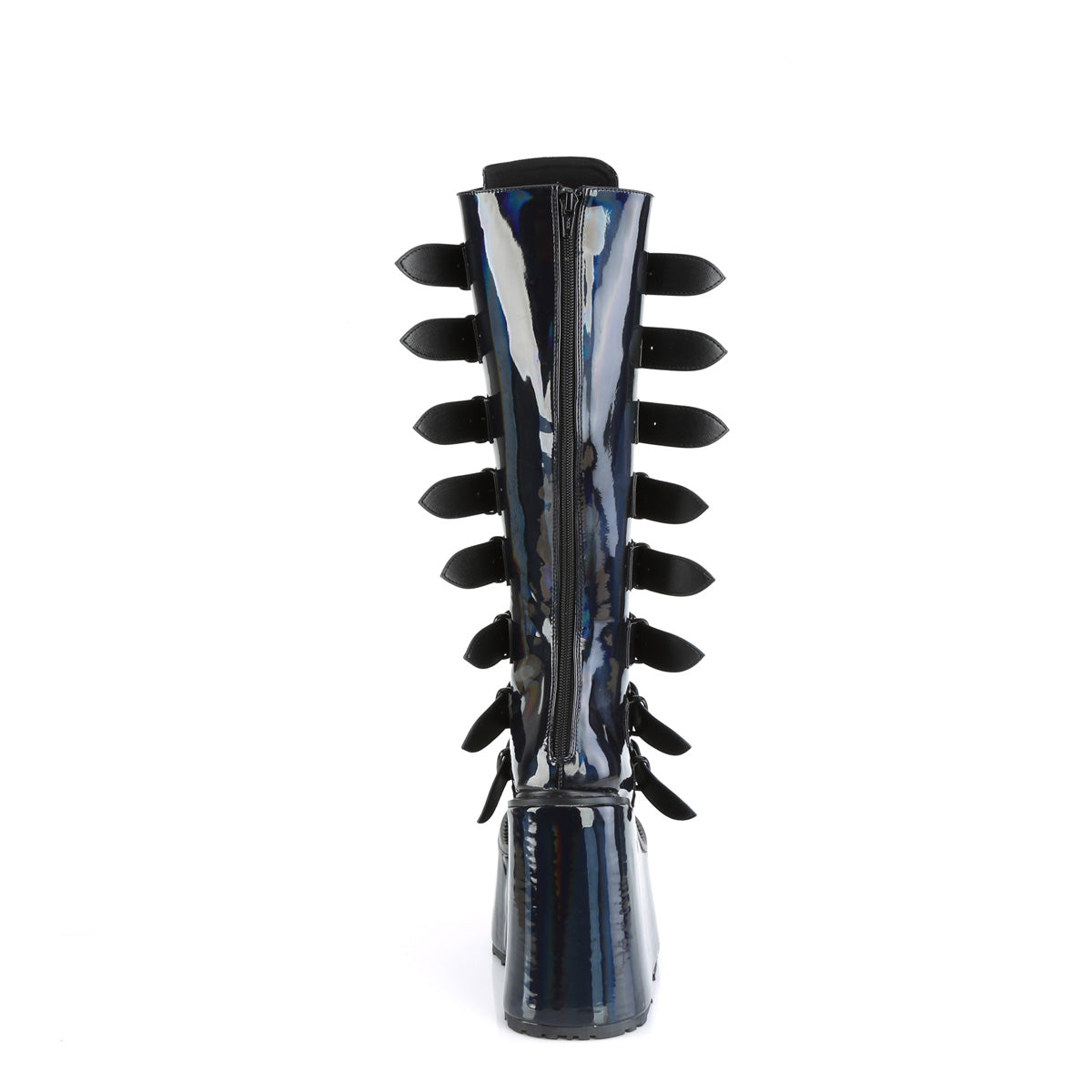DemoniaCult Botas SWING-815 BLK Holográfica Pat