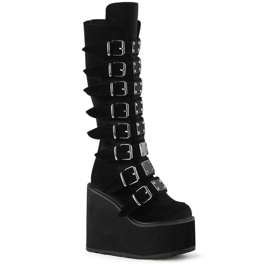 DemoniaCult  Botas SWING-815 BLK VELVET