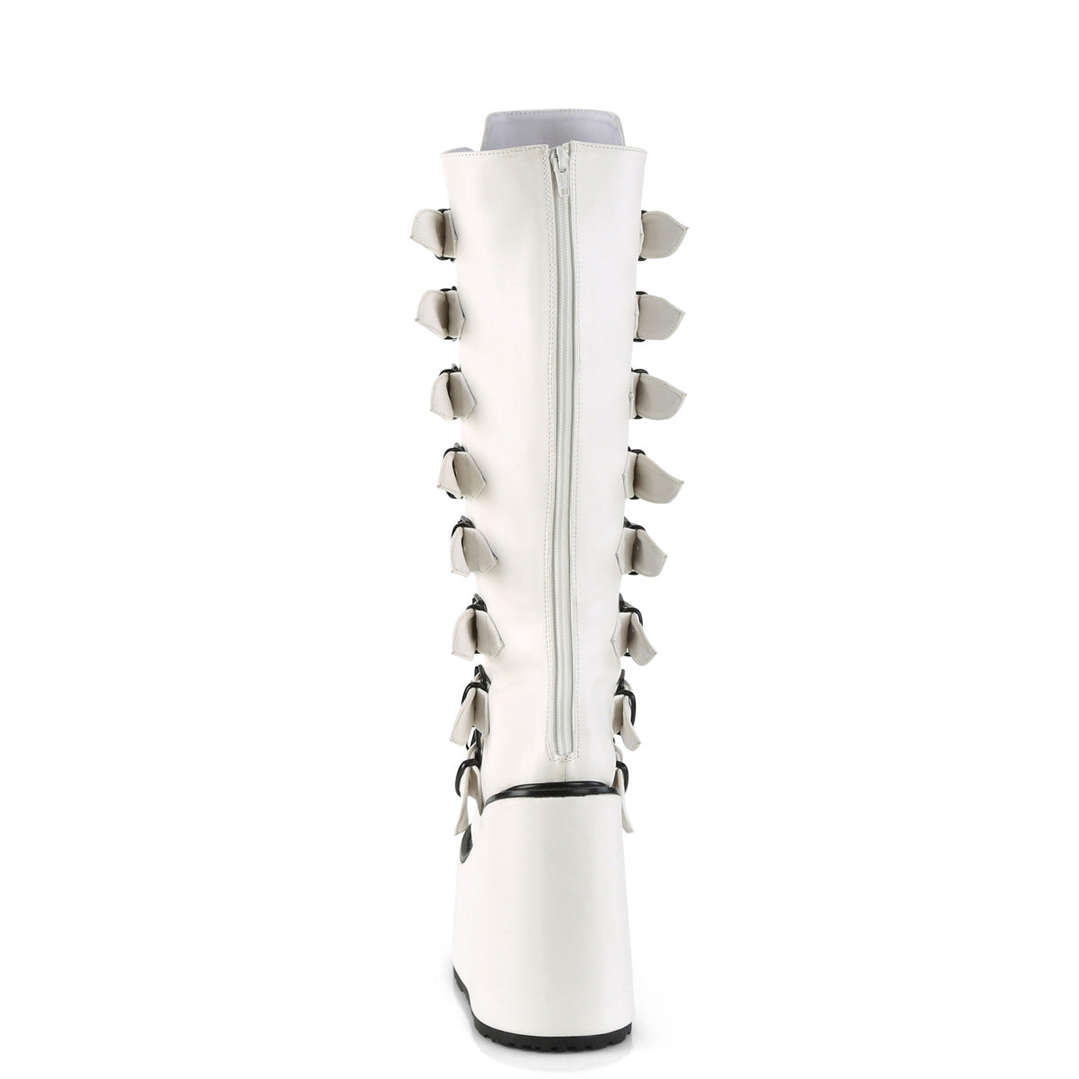 DemoniaCult Botas SWING-815 WHT Cuero vegano