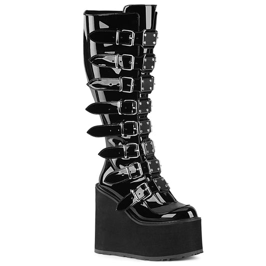 DemoniaCult  Botas SWING-815WC BLK PAT