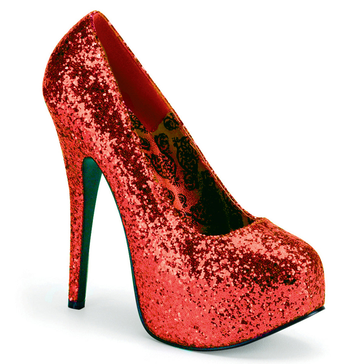Pleaser Pink Label Bombas para mujer TEEZE-06gw brillo rojo
