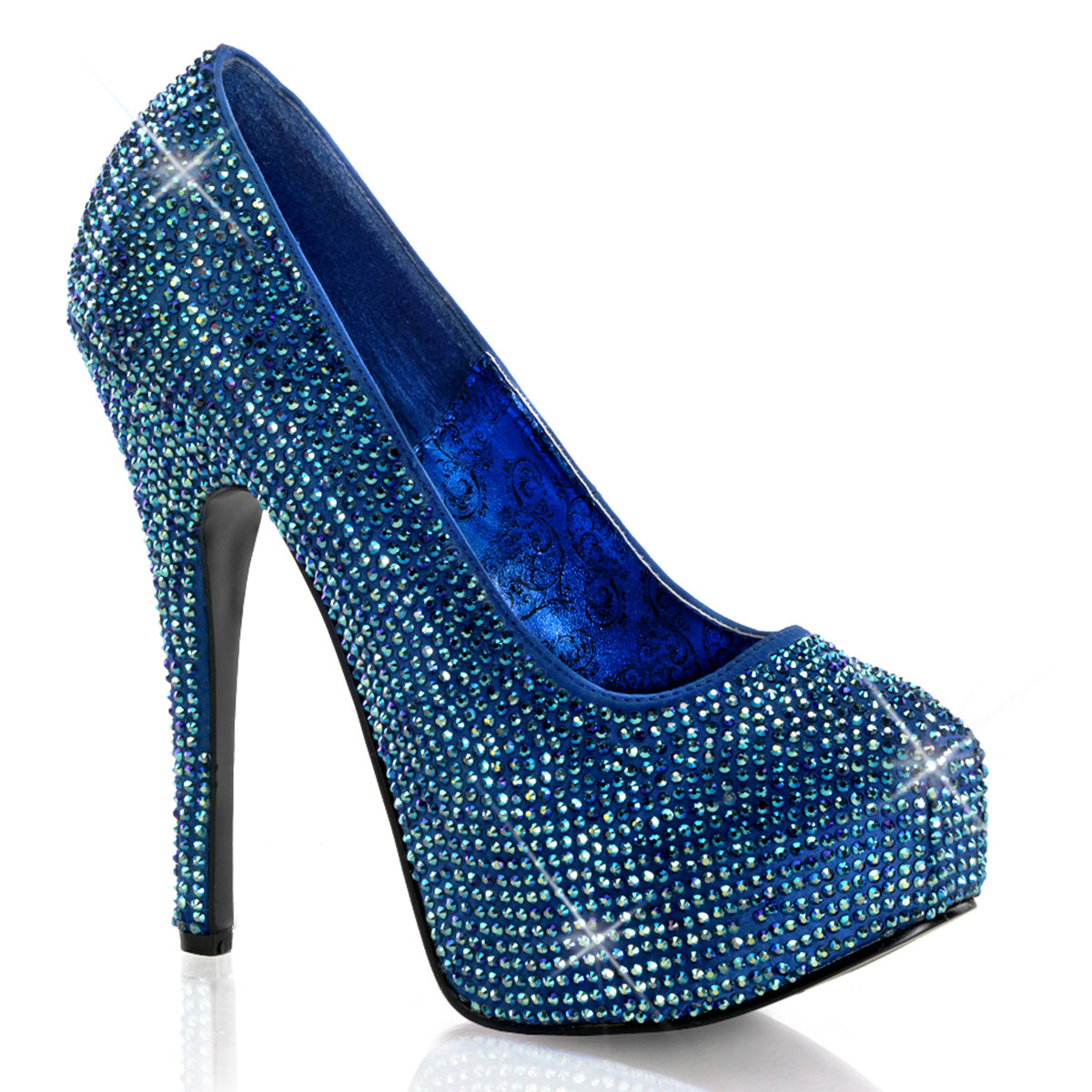 Bordello Bombas para mujer TEEZE-06r azul satinado-irid rs