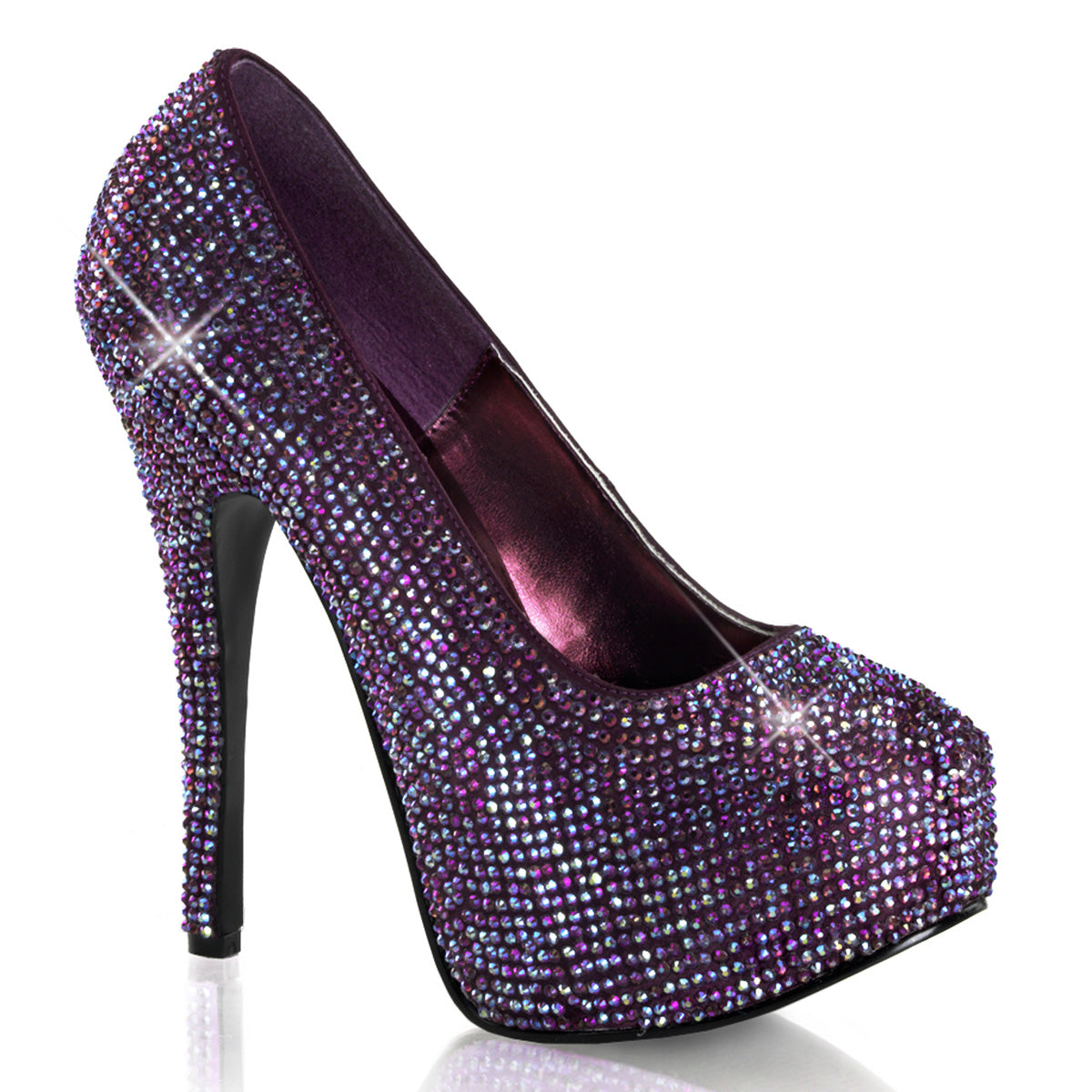 Bordello Bombas para mujer TEEZE-06R púrpura satinado-irid rs