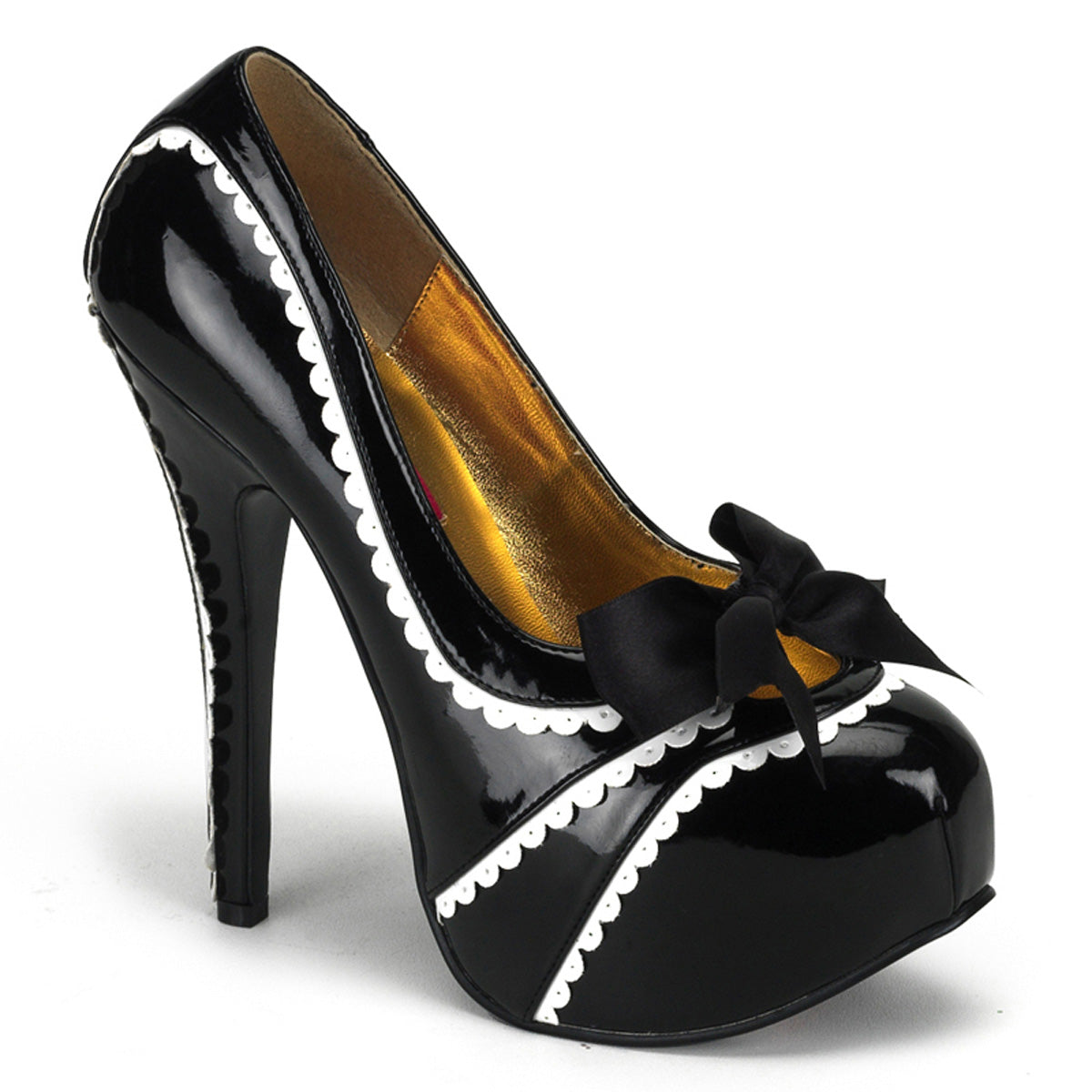Bordello Bombas para mujer TEEZE-14 BLK-WHT PAT