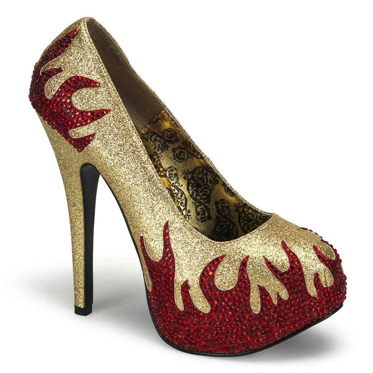 Bordello Bombas para mujer TEEZE-27 Gold Mini Gltr-Red RSTN