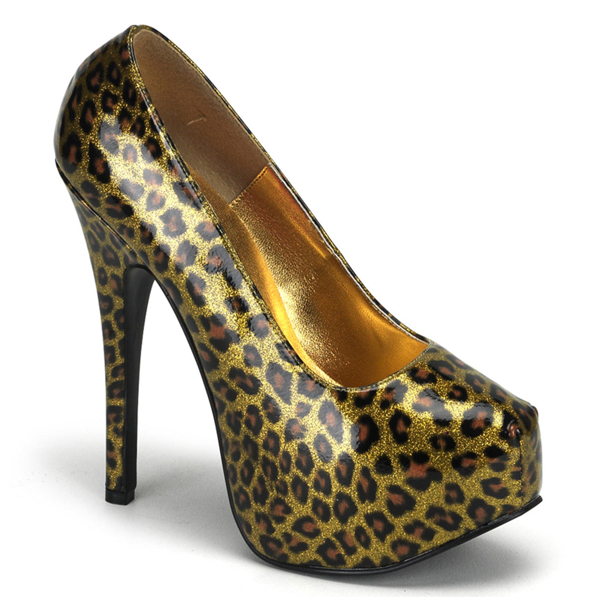 Bordello Bombas para mujer TEEZE-37 Gold Guepardo Pat