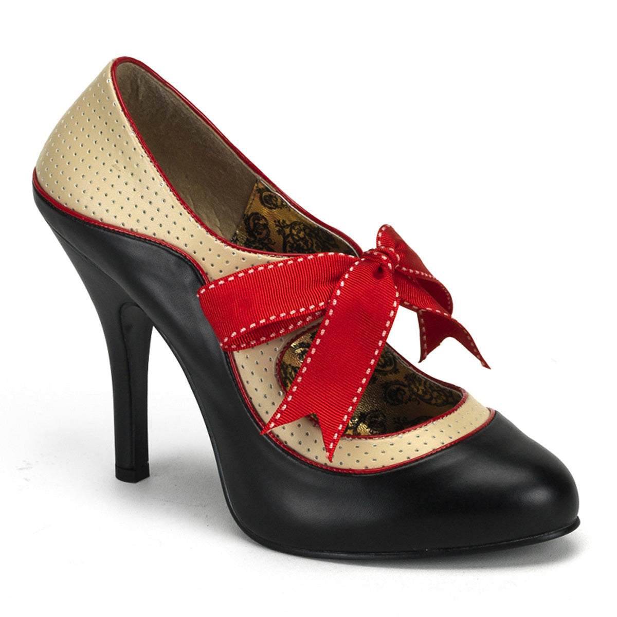 Bordello Bombas para mujer TEMPT-27 blk-crema pu