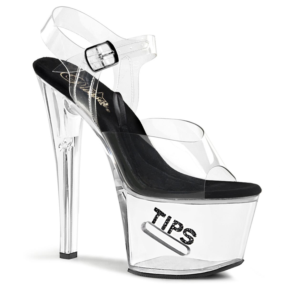 Pleaser Sandalias para mujer TIPJAR-708-5 clr-blk / clr