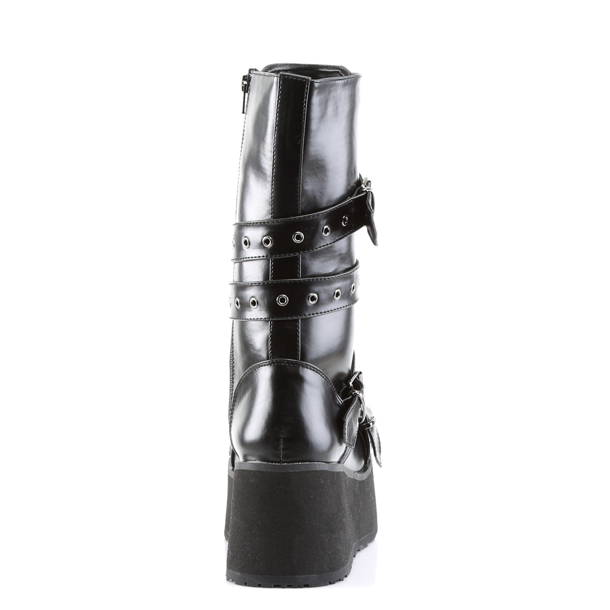 DemoniaCult Botas para hombre TRASHVILLE-205 BLK de cuero vegano