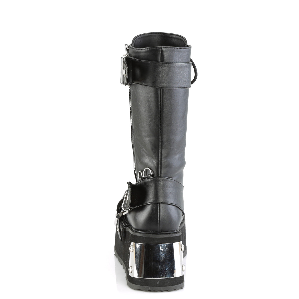 DemoniaCult Botas para hombre TRASHVILLE-250 BLK de cuero vegano