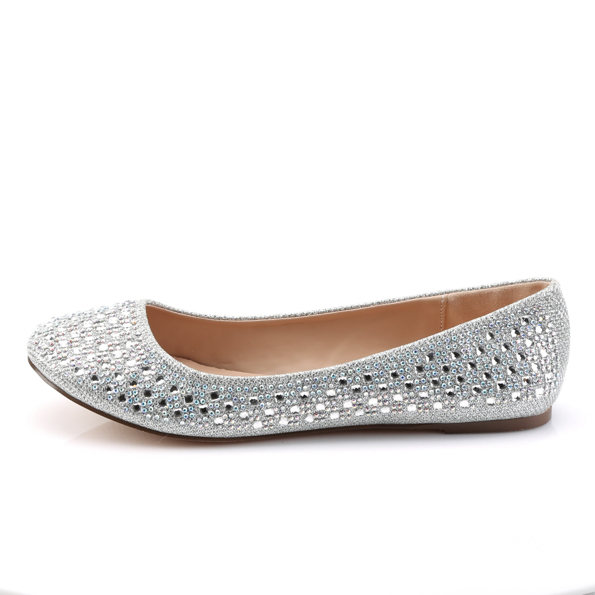 Fabulicious Bombas para mujer TREAT-06 Tela de malla de brillo de SLV
