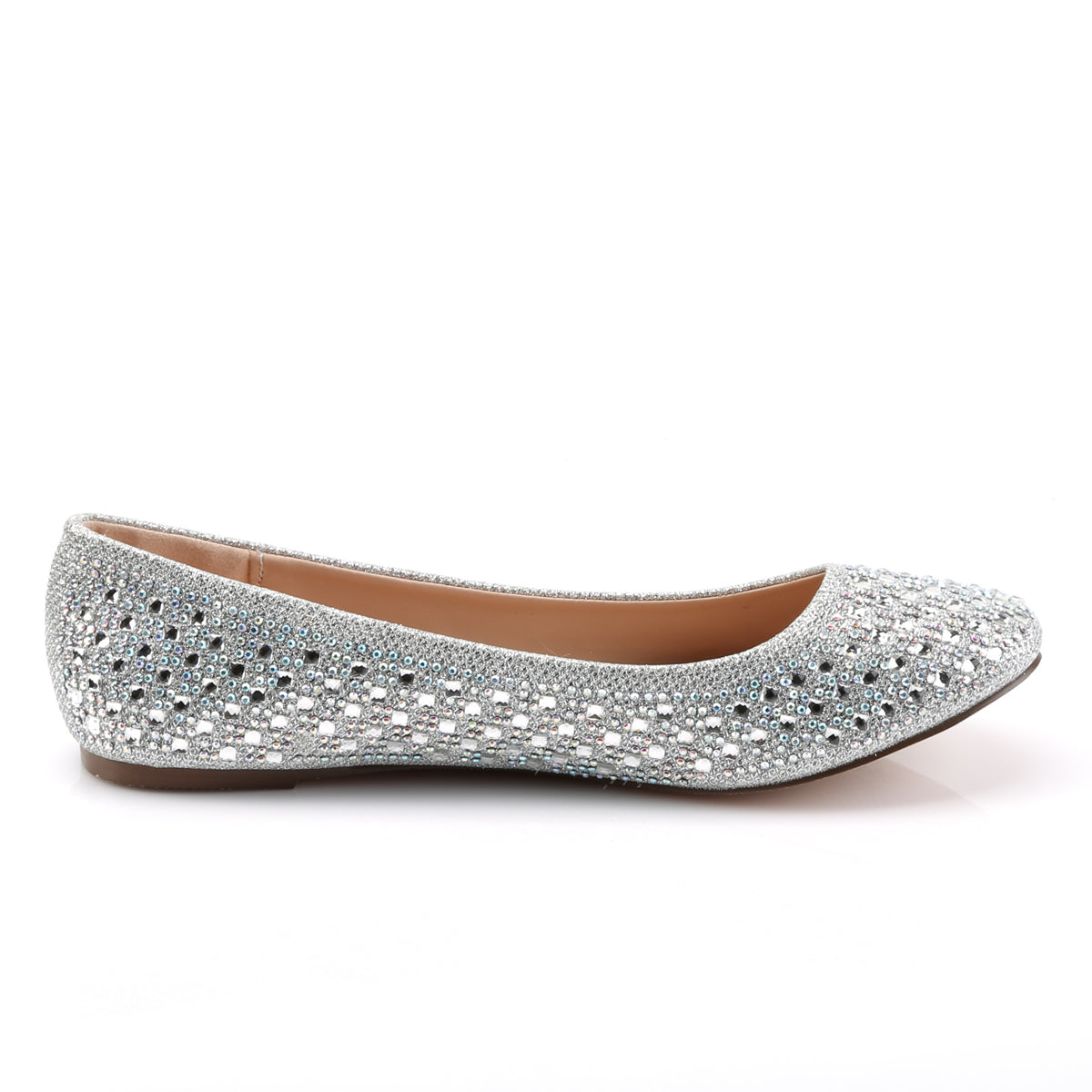 Fabulicious Bombas para mujer TREAT-06 Tela de malla de brillo de SLV