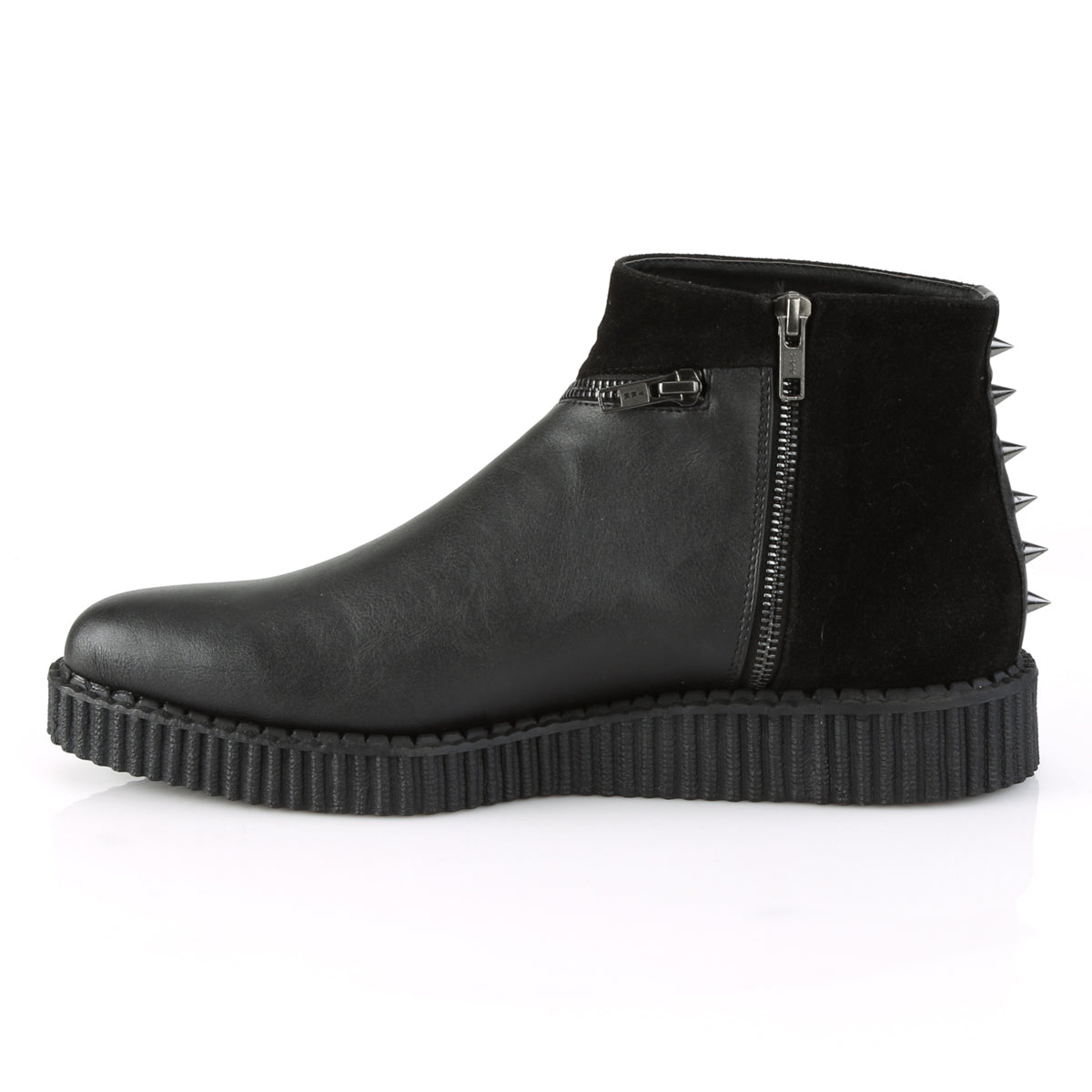 DemoniaCult Zapato bajo para hombre V-CREEPER-750 BLK Microfibra de cuero vegano