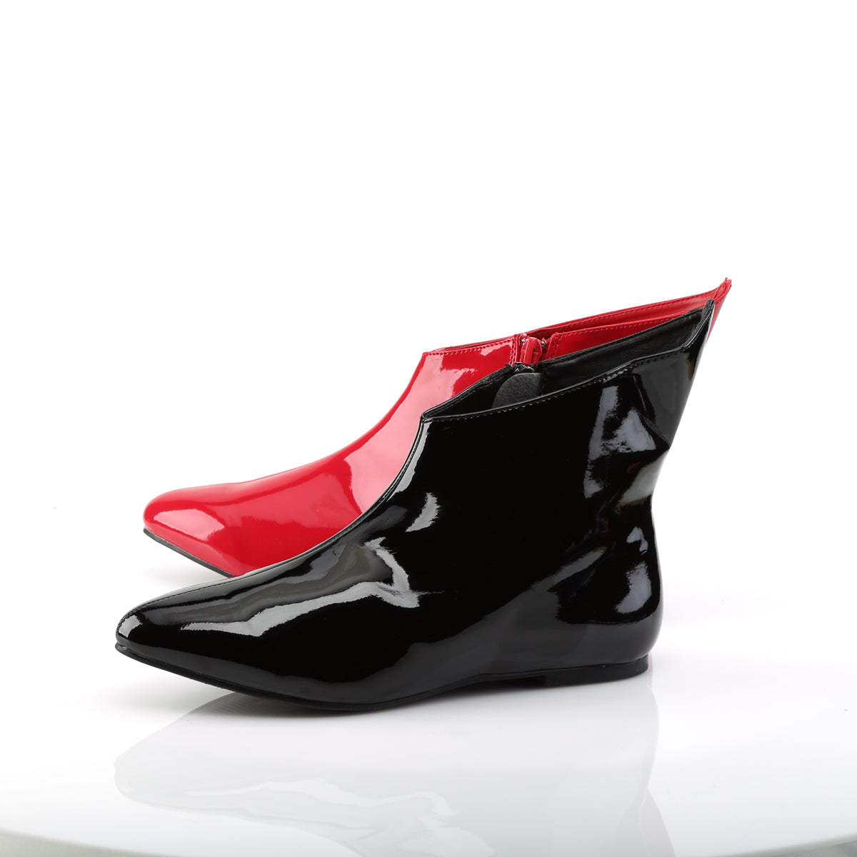 Funtasma Botas de tobillo para mujer VAIL-152HQ BLK-RED PAT