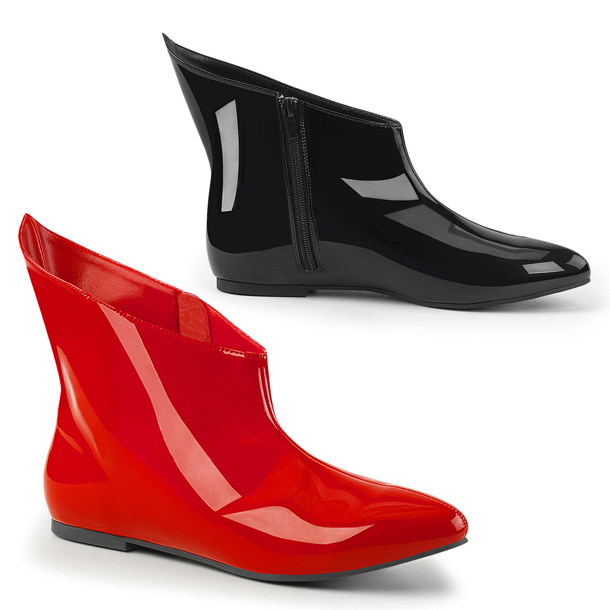 Funtasma Botas de tobillo para mujer VAIL-152HQ BLK-RED PAT