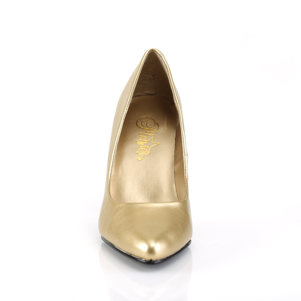 Pleaser Bombas para mujer VANITY-420 cuero de imitación de oro