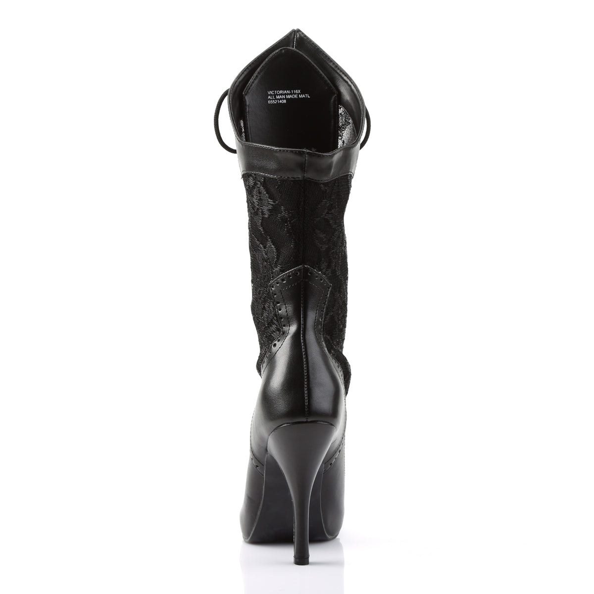 Funtasma Botas de tobillo para mujer VICTORIAN-116x BLK PU-LACE