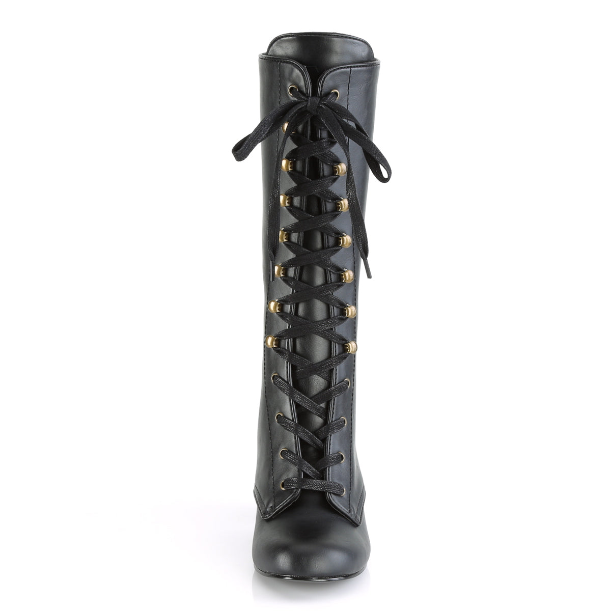 DemoniaCult Botas de mujer VIVIKA-205 BLK de cuero vegano