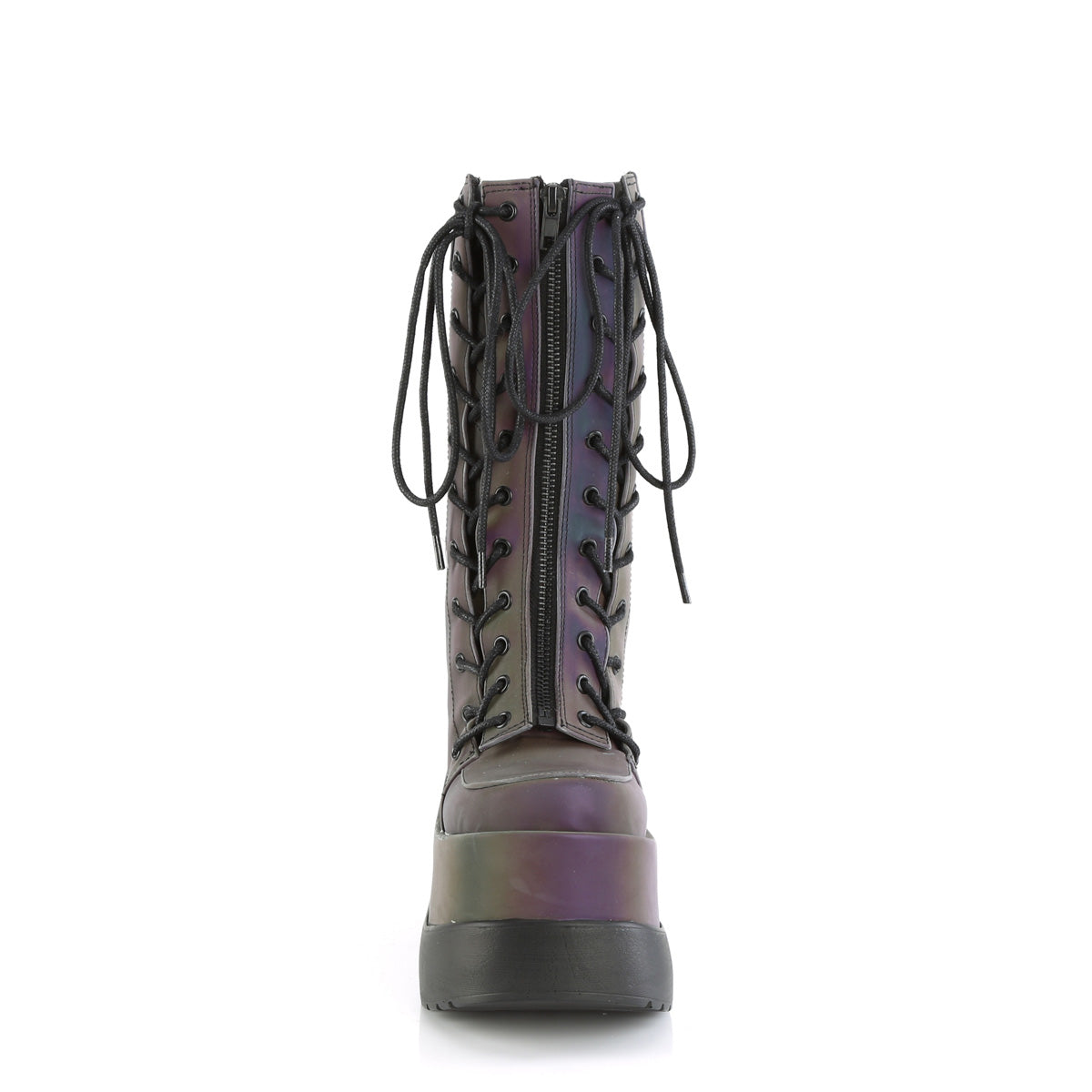DemoniaCult Botas VOID-118 verde múltiple reflectante