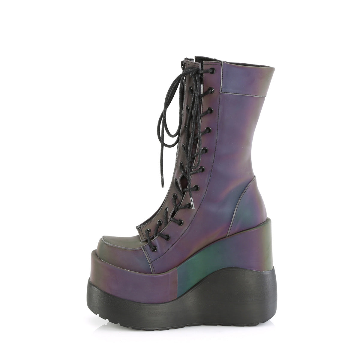 DemoniaCult Botas VOID-118 verde múltiple reflectante