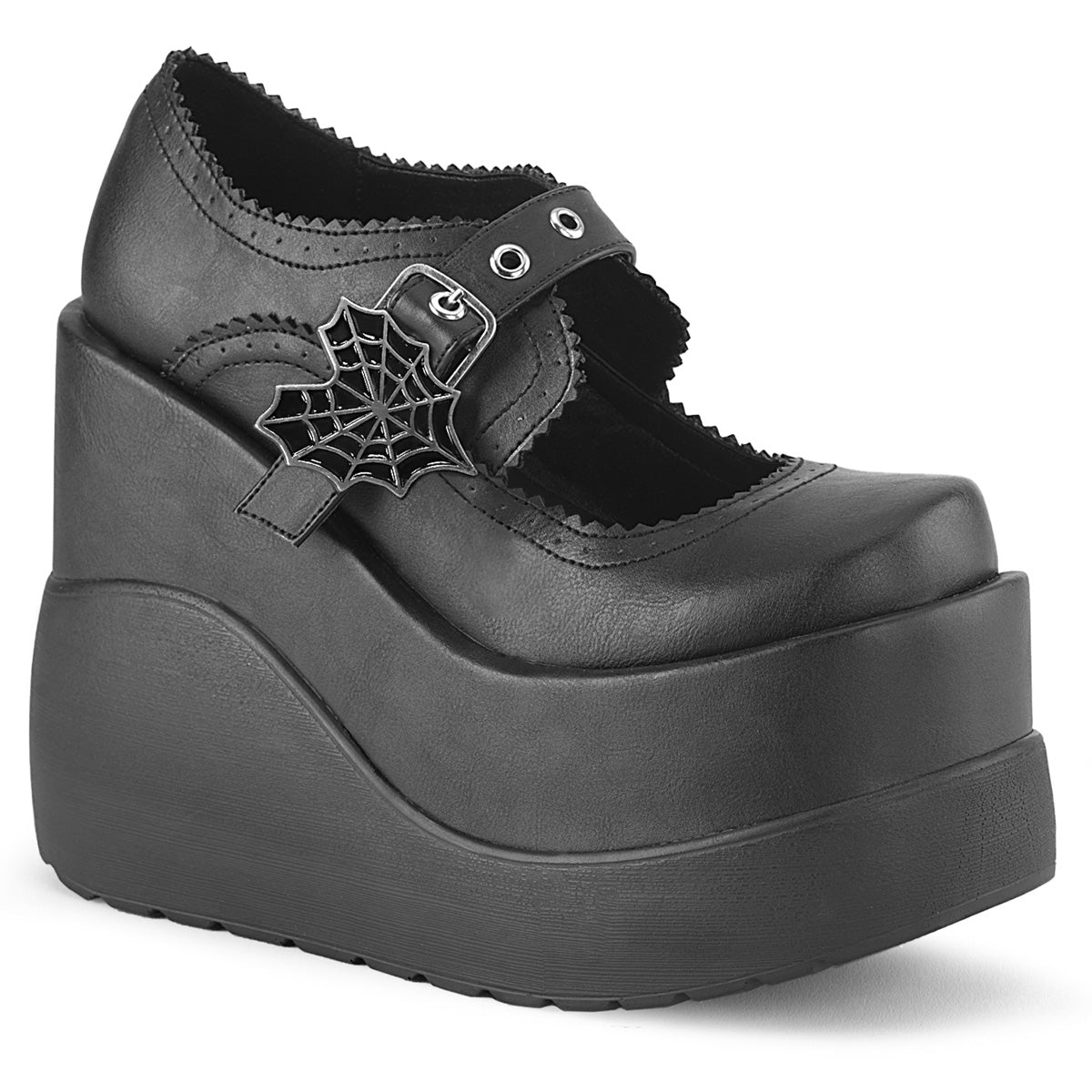 DemoniaCult Pumps VOID-38 Blk Vegan Leather