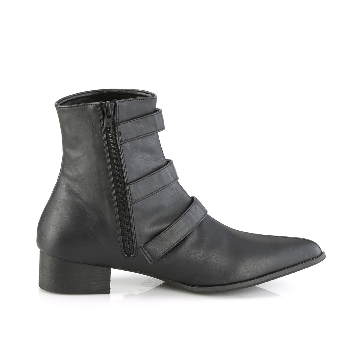 DemoniaCult Botas para hombre WARLOCK-50-B BLK de cuero vegano